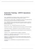 Instructor Training – GPSTC Questions & Answers