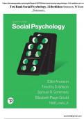 Test Bank Social Psychology| All chapters are included | 11th edition Aronson, Wilson, Sommers | Latest