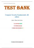 Test Bank For Computer Security Fundamentals 4th Edition by William Chuck Easttom