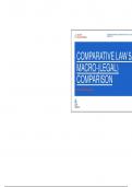 Comparative law: Macro comparison (les 9 & 10)