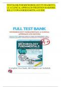 TEST BANK FOR MICROBIOLOGY FUNDAMENTALS: A CLINICAL APPROACH 4TH EDITION BY COWAN