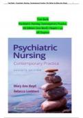 Test Bank - Psychiatric Nursing: Contemporary Practice, 7th Edition (Ann Boyd, 2022), Chapter 1-43 | All Chapters