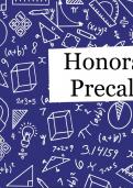 Honors Precalculus Notes--Chapter 9, Conic Sections and Analytic Geometry