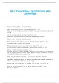 ITLS EXAM FINAL QUESTIONS AND ANSWERS