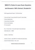 NBCE FL Rules & Laws Exam Question and Answers 100% Solved | Graded A+