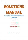 Solution Manual For Concepts of Programming Languages 12th Edition by Robert Sebesta.