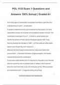 POL 1133 Exam 1 Questions and Answers 100% Solved | Graded A+