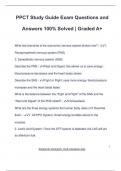 PPCT Study Guide Exam Questions and Answers 100% Solved | Graded A+