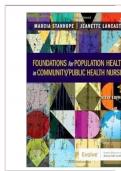 TEST BANK FOUNDATIONS FOR POPULATION HEALTH IN COMMUNITY/PUBLIC HEALTH NURSING BY MARCIA STANHOPE, JEANETTE LANCASTER 6TH EDITION ALL CHAPTERS COVERED 1-32 GRADED A+