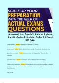 (Answered) Stats Sophia 5, Statistics Sophia 4, Statistics Sophia 2, Statistics Sophia 1.1 Exam/ 300 Q&A. 