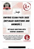 CMY1502 EXAM PACK 2025  {DETAILED QUESTIONS AND ANSWERS }