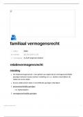 Samenvatting Familiaal Vermogensrecht