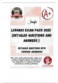 LCR4803 EXAM PACK 2025  {DETAILED QUESTIONS AND ANSWERS }