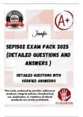 SEP1502 EXAM PACK 2025  {DETAILED QUESTIONS AND ANSWERS }