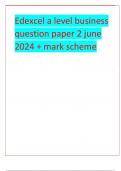 Edexcel a level business question paper 2 june 2024 + mark scheme 