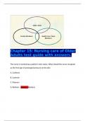   Chapter 15: Nursing care of Older Adults test guide with answers.  The nurse is monitoring a patient’s skin status. What should the nurse recognize as the first sign of prolonged pressure on the skin A. Coolness B. Cyanosis C. Paleness D. Redness - Answ