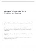 CCOU 202 Exam 1 Study Guide Questions and Answers