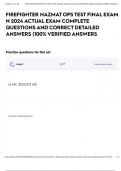 FIREFIGHTER HAZMAT OPS TEST FINAL EXAM N 2024 ACTUAL EXAM COMPLETE QUESTIONS AND CORRECT DETAILED ANSWERS (100% VERIFIED ANSWERS