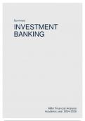 Summary Investment Banking 2024-2025