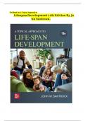 Test Bank for A Topical Approach to Lifespan Development | With Rationale|  11th Edition By John Santrock | LATEST