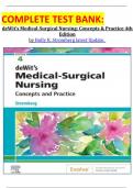 COMPLETE TEST BANK: deWit’s Medical-Surgical Nursing: Concepts & Practice 4th Edition by Holly K. Stromberg latest Update. 