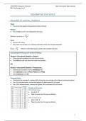 Data Concepts & Data Analysis Notes for BSc Psychology: Research Methods 1