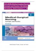 Test Bank For Medical-Surgical Nursing, Concepts and Practice, 5th Edition By Holly K. Stromberg|9780323810210| All Chapters 1-49| LATEST