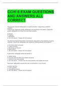  CCHI 6 EXAM QUESTIONS AND ANSWERS ALL CORRECT 