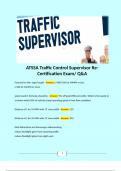 ATSSA Traffic Control Supervisor Re-Certification Exam/ Q&A 