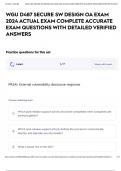 WGU D487 SECURE SW DESIGN OA EXAM 2024 ACTUAL EXAM COMPLETE ACCURATE EXAM QUESTIONS WITH DETAILED VERIFIED ANSWERS