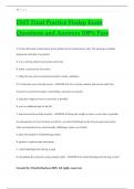 EMT Final Practice Fisdap Exam Questions and Answers 100% Pass