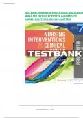 TEST BANK FOR NURSING INTERVENTIONS AND CLINICAL SKILLS 7TH EDITION WITH COMPLETE SOLUTION GUIDE.