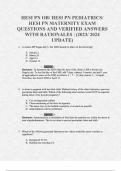 HESI PN OB HESI PN PEDIATRICS, HESI PN MATERNITY EXAM QUESTIONS AND