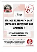 IOP2601 EXAM PACK 2025  {DETAILED QUESTIONS AND ANSWERS }