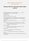 Biochem 4300 Test 5 Questions With Verified Answers