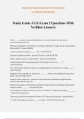 Study Guide CGS Exam 2 Questions With Verified Answers