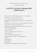 CGS 3767 - OS Exam 1 Questions With Verified Answers