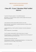 Chem 453 - Exam 1 Questions With Verified Answers