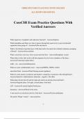 CoreCHI Exam Practice Questions With Verified Answers