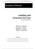 Solutions Manual For Auditing and Assurance Services Fourteenth Edition Alvin A. Arens Randal J. Elder Mark S. Beasley