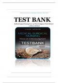 Test Bank - for Medical-Surgical Nursing Focus on Clinical Judgment Third Edition by LINDA F. HONAN, All Chapters 1-56 Fully Covered ISBN:9781975190941 || NEW EDITION || Complete Guide A+