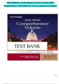 TEST BANK For; South-Western Federal Taxation 2025: Comprehensive, 48th Edition by Young, Complete 30 Chapters