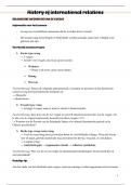 Samenvatting History of International relations - Nederlands versie