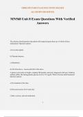 MN568 Unit 8 Exam Questions With Verified Answers