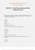 MSE 201 – Final Exam Questions With Verified Answers