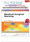                  FULL TEST BANK For Medical-Surgical Nursing 7th Edition by Adrianne Dill Linton BSN MN PhD Latest Update Graded A+     