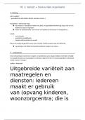 Samenvatting 'Welzijn in beweging' (HC1, 2 &3)