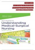 Solution Manual For Davis Advantage for Understanding Medical-Surgical Nursing 7th Edition By Hopper, Williams, All Chapter's 1 - 57  Complete Guide Latest Verified A+