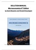 SOLUTION MANUAL for  Microeconomics 6 th  Edition  by David Besanko and Ronald Braeutigam All chapters complete