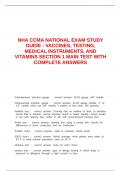 NHA CCMA NATIONAL EXAM STUDY GUIDE - VACCINES, TESTING, MEDICAL INSTRUMENTS, AND